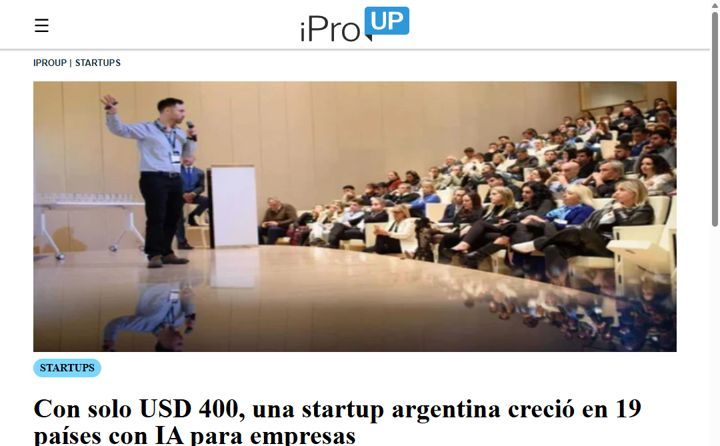 Nota en iProUP: FIA Copilot: la startup argentina que usa IA para PyMEs y ya opera en 19 países