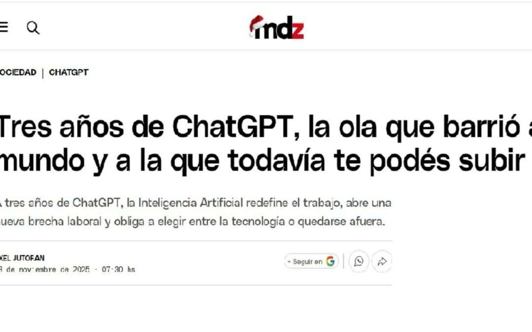 ChatGPT cumplió 3 años y abre una nueva brecha laboral